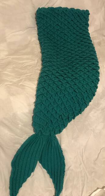 Mermaid Tail Blanket - Crochet Afghan Children & Adult Size - image 1