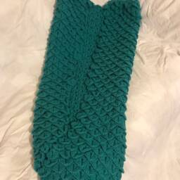 Mermaid Tail Blanket - Crochet Afghan Children & Adult Size - thumbnail 2