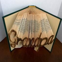 Grandpa - Folded Book Art Fully Customizable, Grandfather, Papa - thumbnail 2