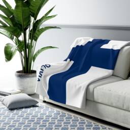 Finland Fleece Blanket, Finland, Blanket, Flag Of Finland, Custom Flag, Personalized Country Gift, Name - thumbnail 1