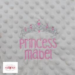 Personalized Baby Blanket Embroidered Name, Soft Satin Trim - thumbnail 3