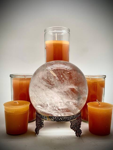 Gold Candle - 7 Day Ritual Burn Hand-Poured Pagan Ceremony Wicca Sacred - image 1