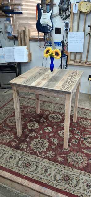 "Rustic Handmade Driftwood Dining Table - ""27 X 27""X 29" - image 1