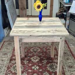 "Rustic Handmade Driftwood Dining Table - ""27 X 27""X 29" - thumbnail 3
