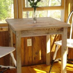 "Rustic Handmade Driftwood Dining Table - ""27 X 27""X 29" - thumbnail 2