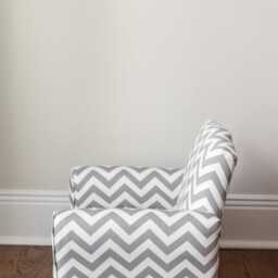 Personalized Child's Upholstered Rocking Chair/Chair - Gray Chevron - thumbnail 2