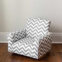 Personalized Child's Upholstered Rocking Chair/Chair - Gray Chevron