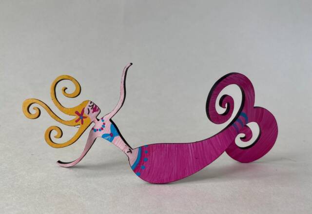 Mermaid Steel Sculpture - Face Up - image 1