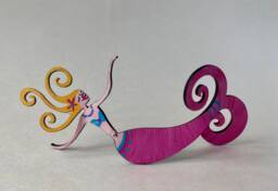 Mermaid Steel Sculpture - Face Up