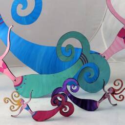 Mermaid Steel Sculpture - Face Up - thumbnail 3
