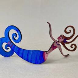 Mermaid Steel Sculpture - Face Up - thumbnail 4