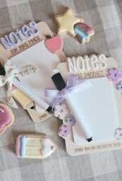 Personalised Wooden & Acrylic Teachers Notes Board With Pen - Appreciation Thank You Gift End Of Term Present - thumbnail 1