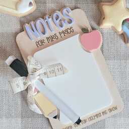 Personalised Wooden & Acrylic Teachers Notes Board With Pen - Appreciation Thank You Gift End Of Term Present - thumbnail 3