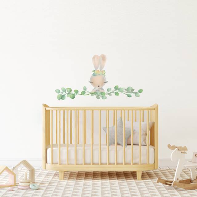 Woodland Animal Enchanted Forest Nursery Bunny Rabbit Wall Decals Girls Vinyl Stickers