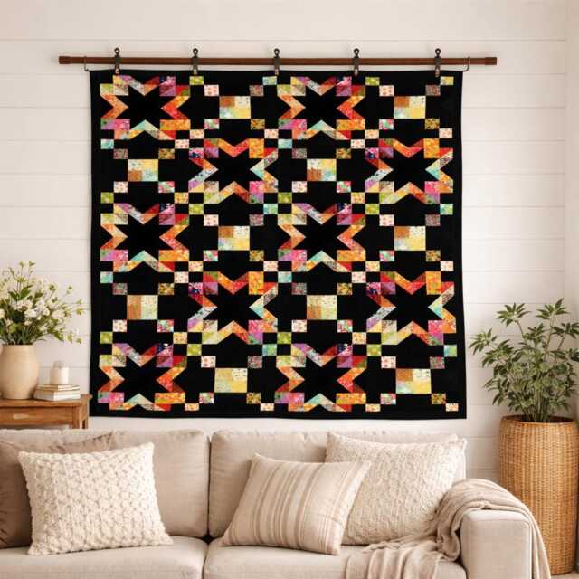 Radiant Summer Quilt Pattern - Bright Patchwork Throw - Digital PDF Download - image 1