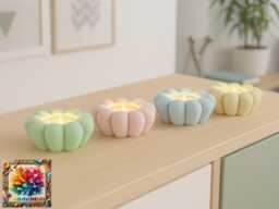 Smooth Pebble Led Tealight Holder - Set Of 4, With Optional Tealights - thumbnail 1