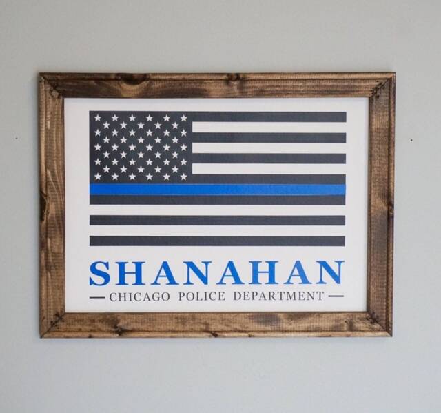 Thin Blue Line Sign/Red Sign, Police Officer Gift, Firefighter Gift - image 1