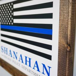 Thin Blue Line Sign/Red Sign, Police Officer Gift, Firefighter Gift - thumbnail 3