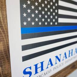 Thin Blue Line Sign/Red Sign, Police Officer Gift, Firefighter Gift - thumbnail 2