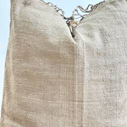 Brown Tribal Hemp Hand Woven Natural Dye Color Pillow Cover - thumbnail 2