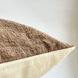 Brown Tribal Hemp Hand Woven Natural Dye Color Pillow Cover - thumbnail 3