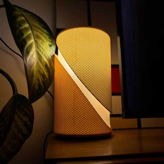 Axel Table Lamp, Modern Ripple Mesh Solid Contemporary 3D Printed Lighting - image 1