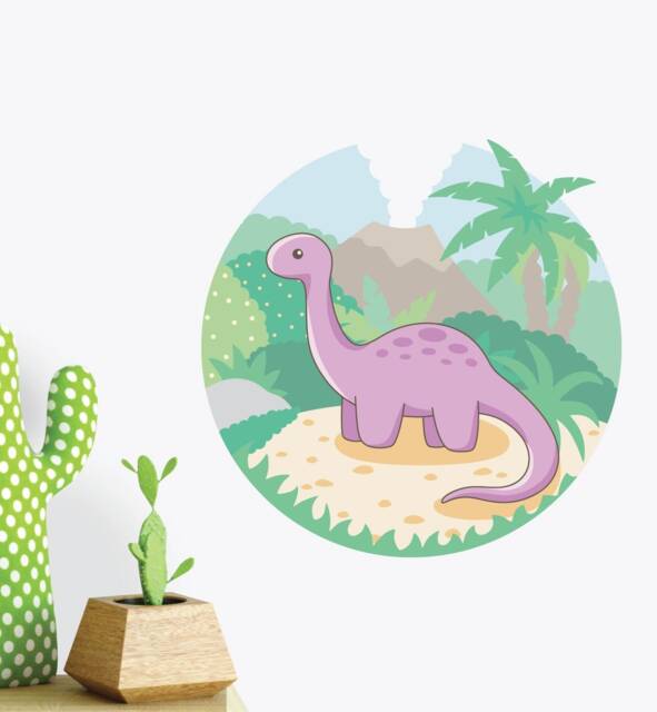 Baby Dino Wall Sticker Decal - Kids Stickers, Animals Childrens Decals, Art, Room, Girl, Boy
