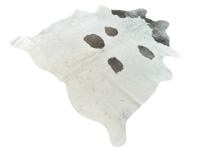 Medium/Large Sized Black & White Genuine Cowhide Rug, Hair On Hide Sold As Seen - image 1