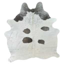 Medium/Large Sized Black & White Genuine Cowhide Rug, Hair On Hide Sold As Seen - thumbnail 4