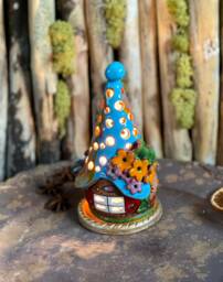 Handmade Ceramic Tealight Candle Holder Wit Flowers . Home Decoration.table Decor.original Gift , Home Ideas.handmade Pottery Design Unique - thumbnail 1