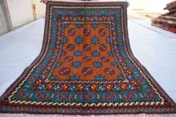 3'4x4'11 Ft Akhcha New Afghan Handmade Area Rug, High Pile Rug Turkmen Bokhara Rug Living Room Tribal Bedroom Office - thumbnail 1