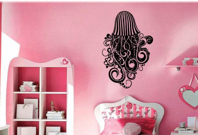 Jellyfish Water Ocean Soft Body Comb Jelly Brainless Life Sting Immortal Marina Diy Wall Stickers Decals Vinyl Mural Decor Art Vg081 - image 1