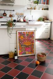 Covent Garden Apple Market Art Print Colorful London Illustration - thumbnail 1