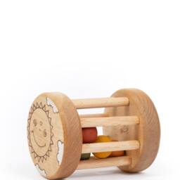 Handmade New Baby Gift, Wooden Rattle Toy, Organic Toys For 6 Months - thumbnail 2