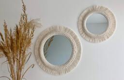 "Macrame Wall Hanging Boho Mirror ""Mona" - thumbnail 1