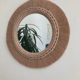 "Macrame Wall Hanging Boho Mirror ""Mona" - thumbnail 4