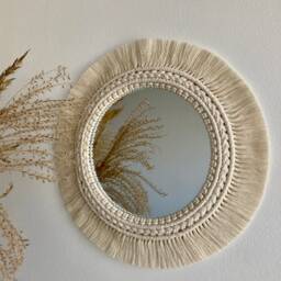 "Macrame Wall Hanging Boho Mirror ""Mona" - thumbnail 2