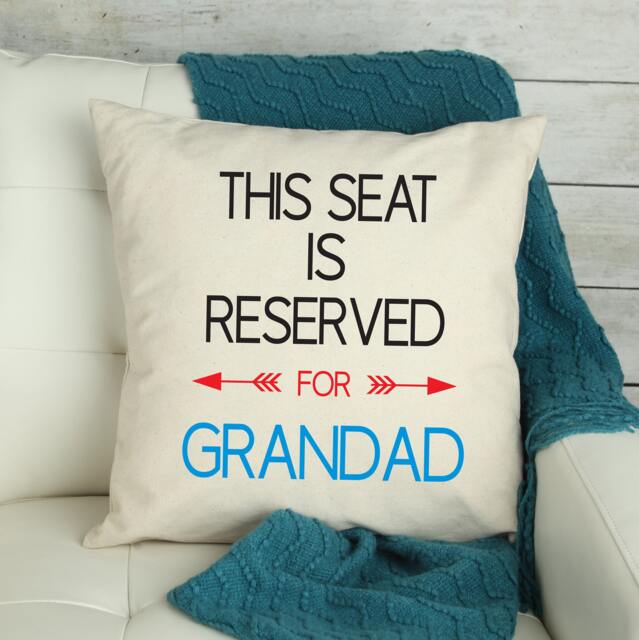 Reserved For Grandad Pillow - Grandparent Gift Grandpa Throw Grandfather Cushion - image 1