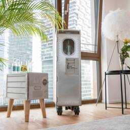 Aircraft Side Table Coffee Container Airline Airplane Original Bord Box Aviation Furniture Trolley Pilot Decor - thumbnail 2