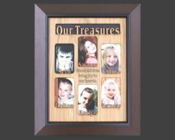 6 To 8 Grandkids Names Mat Insert - Only For 11x14 Picture Frame - Gifts Great Grandparents Grandchildren Personalized Customized - thumbnail 1