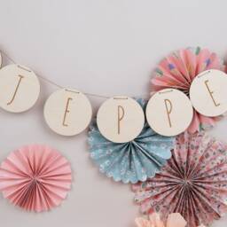 Name Garland, Bunting Rainbow Personalized, Wooden Name Plate, Door Wall Decoration, Children's Room Decoration - thumbnail 2