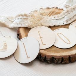 Name Garland, Bunting Rainbow Personalized, Wooden Name Plate, Door Wall Decoration, Children's Room Decoration - thumbnail 3