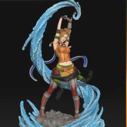 Rikku - Final Fantasy X 3D Printed Figure 110 Scale - thumbnail 3