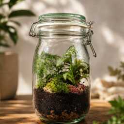 Diy Complete Terrarium Kit With Plants, Glass Jar, Moss, UK Handmade - thumbnail 2