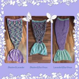 Hand Crochet Mermaid Blanket Soft Cuddle Blanket - thumbnail 3