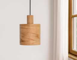 Oak Wood Pendant Lighting For Kitchen Island, Modern Chandelier Decor, Stylish