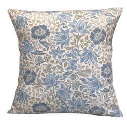 Clarke & William Morris Mallow Denim Arts Crafts Cushion Cover 16 - thumbnail 1