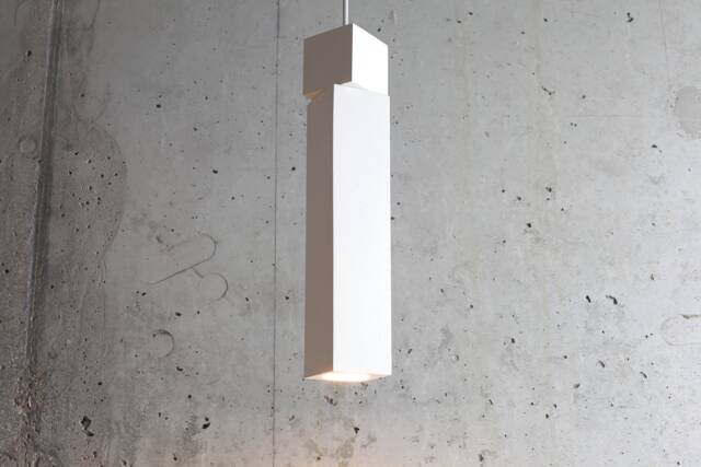 Sculptural Plaster Pendant Light Handmade Modern Lighting - image 1