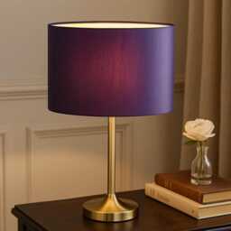 Hand Made Grape Purple Satin Backed Dupion Lampshade - thumbnail 3