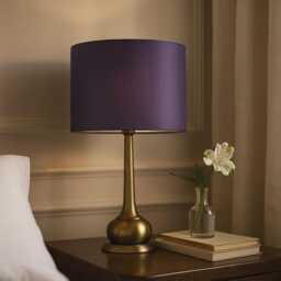 Hand Made Grape Purple Satin Backed Dupion Lampshade